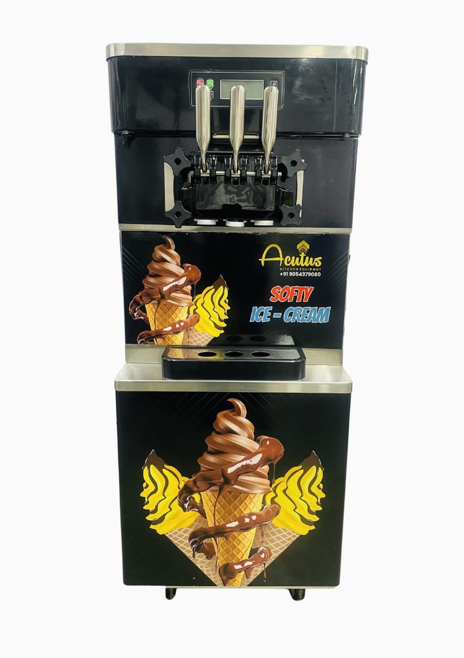 Softy Ice Cream Making Machine, Movable Floor Model, alternate angled view
