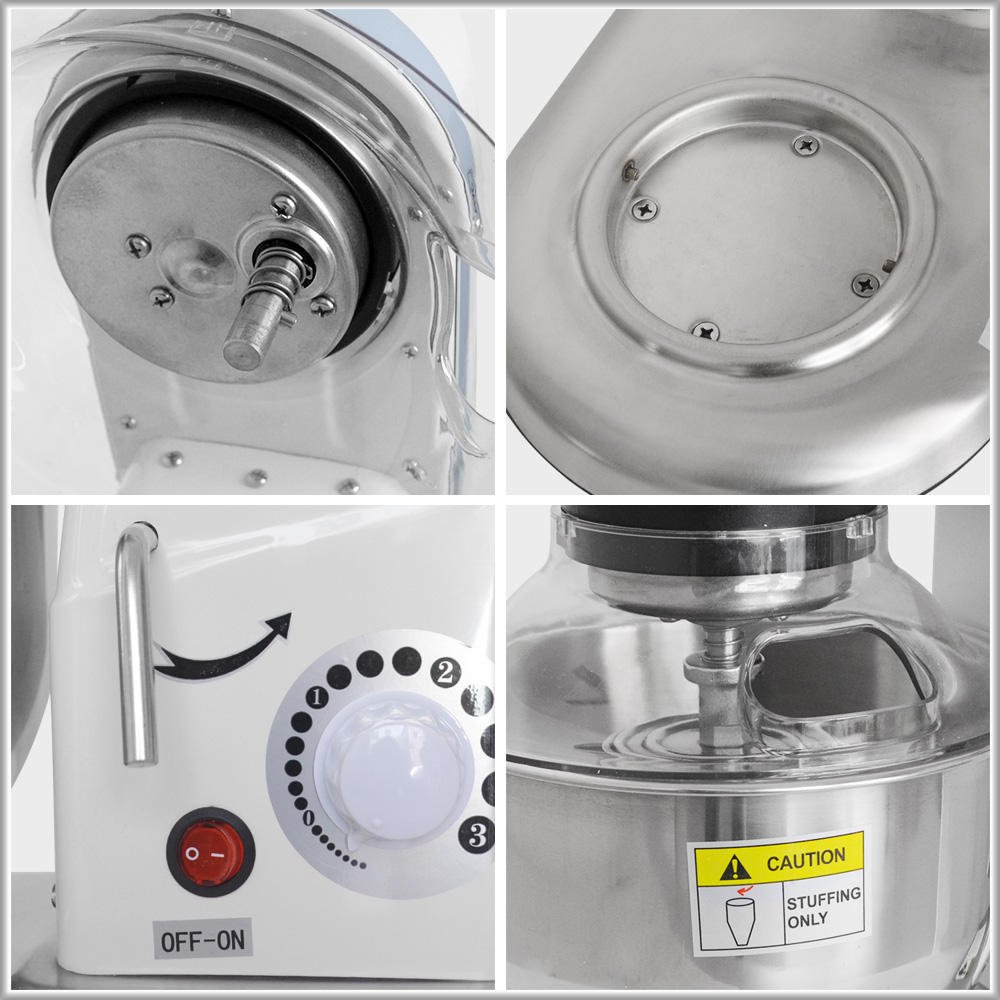 Close-up detail collage of the B-7 LTR planetary mixer