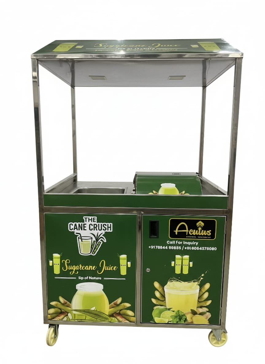 Cane Stall Trolley with Chiller, front view