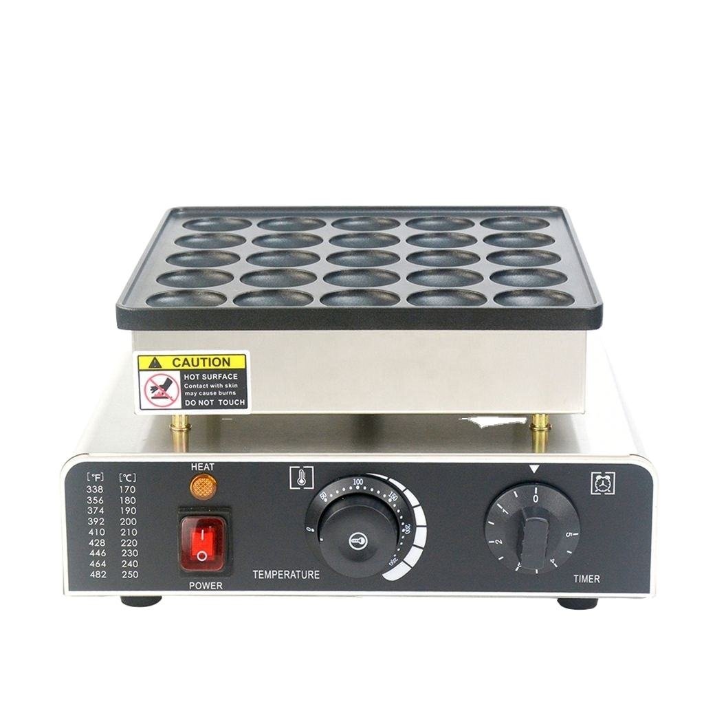 25 holes mini pancake waffle maker, front view