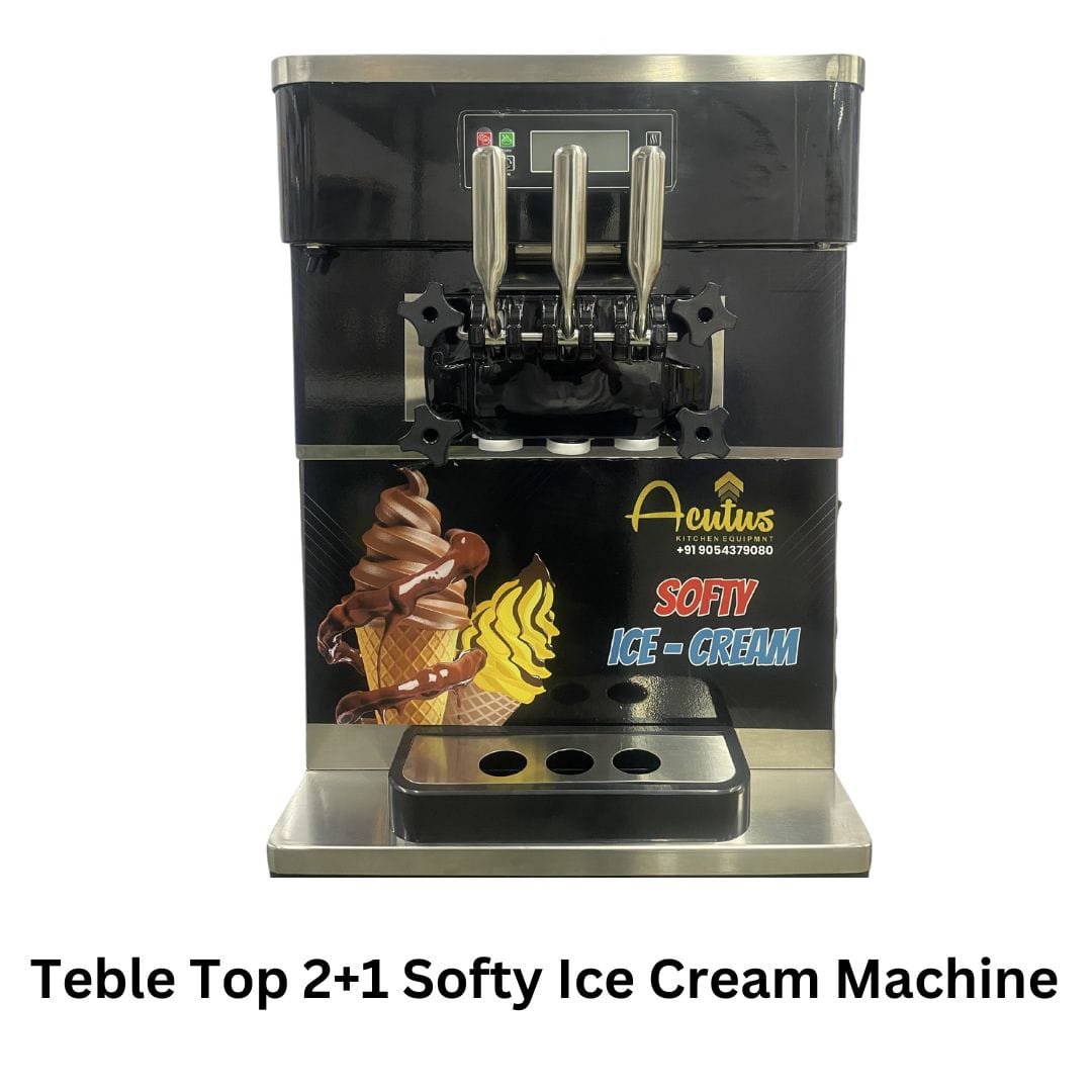 Softy Ice Cream Making Machine, Table Top Model, front view