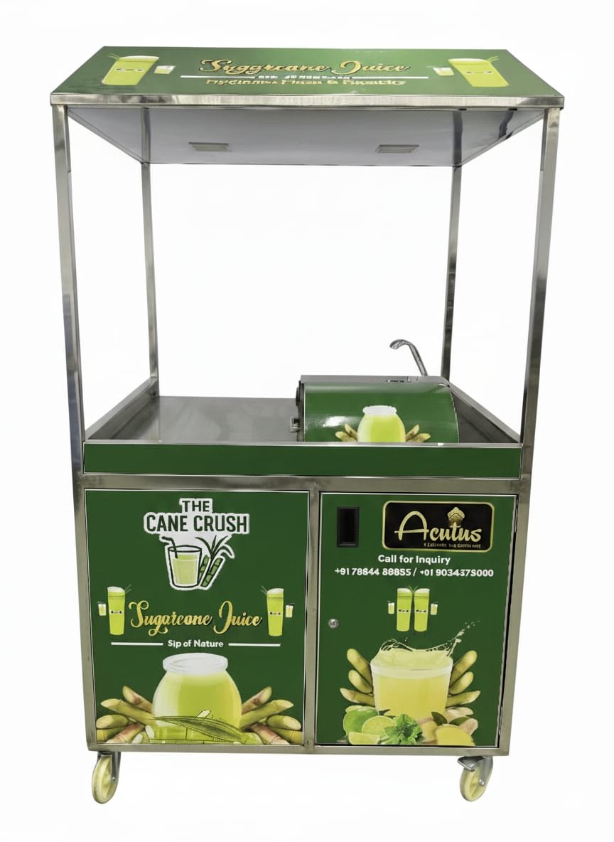 Cane Stall Trolley with Chiller, alternate front view