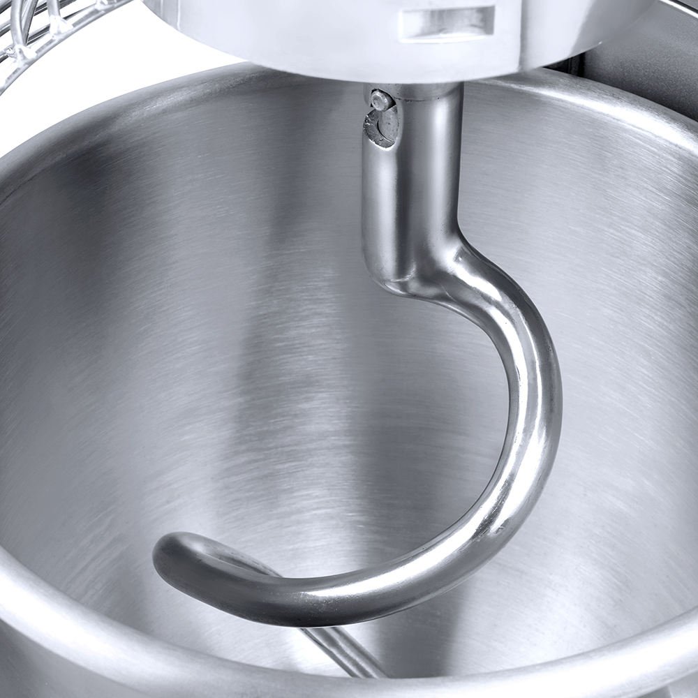 Dough hook attachment detail of the B-10 LTR planetary mixer