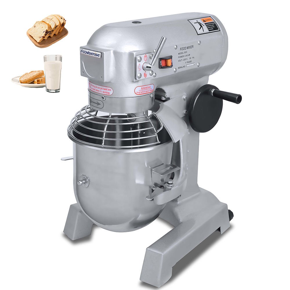 B-10 LTR planetary mixer with sample bakery items