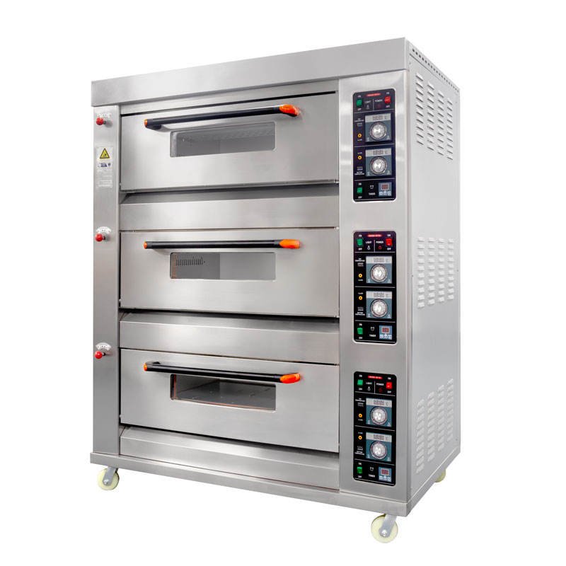 Gas Oven 3 Deck 9 Tray (GBO-39), front view
