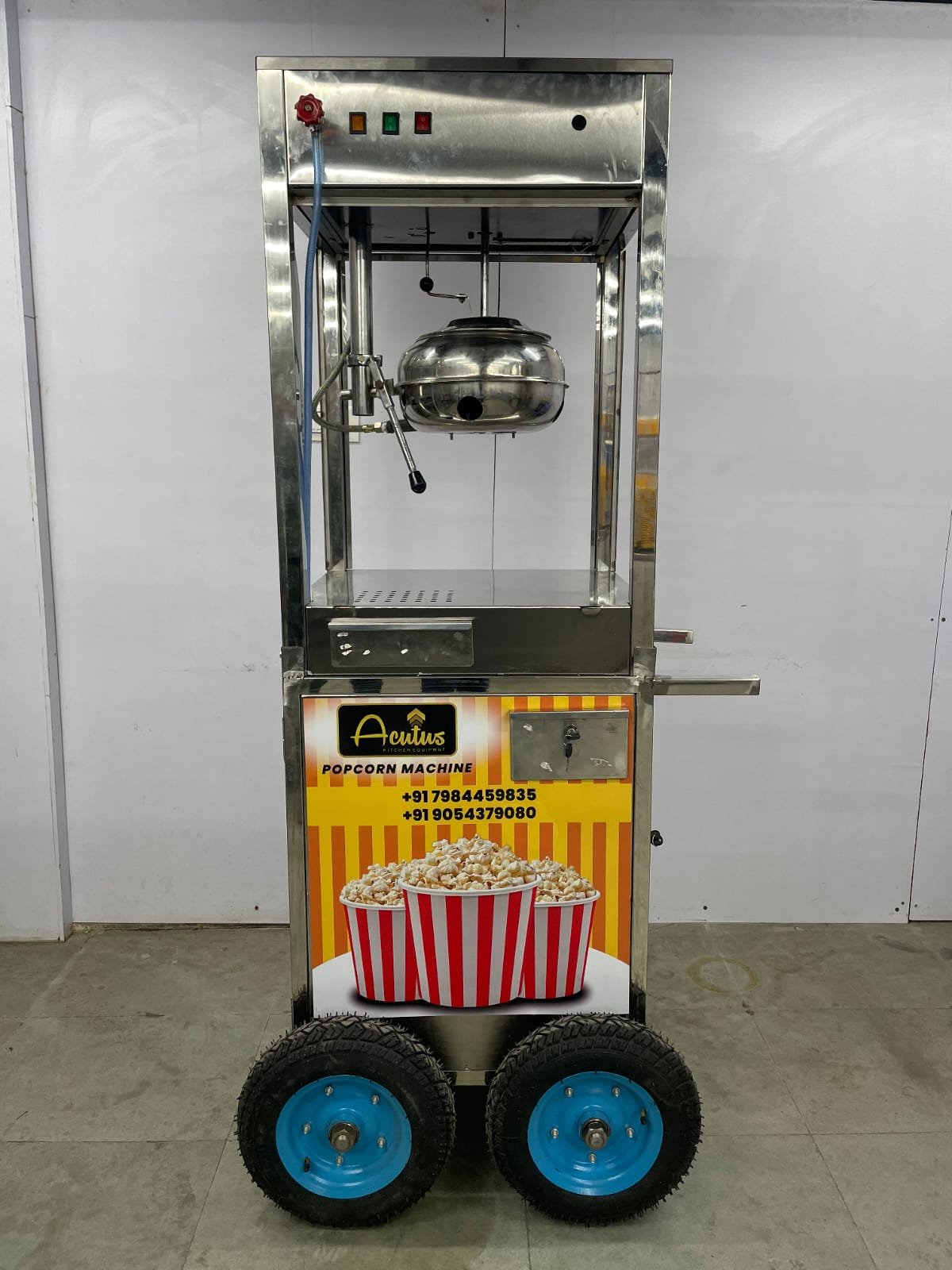 Popcorn Cart Gas with wheels and cash drawer