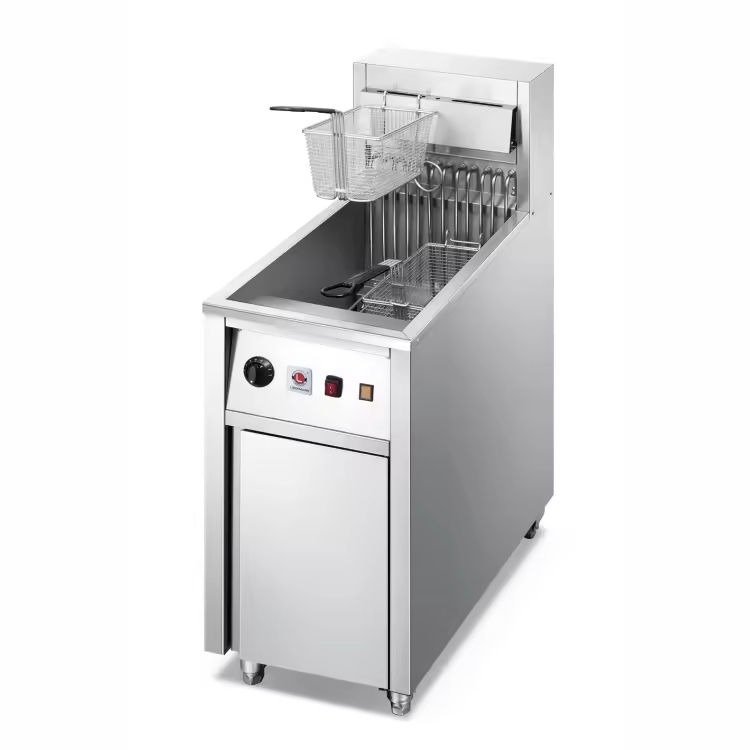 28 litre standing electric deep fryer with cabinet base