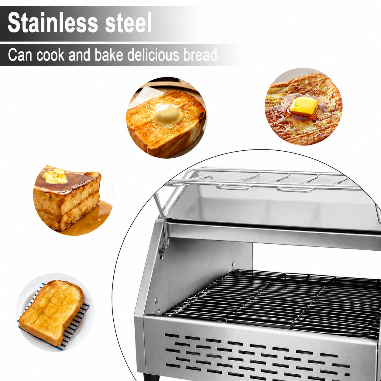 TT-150 commercial conveyor toaster, angled view
