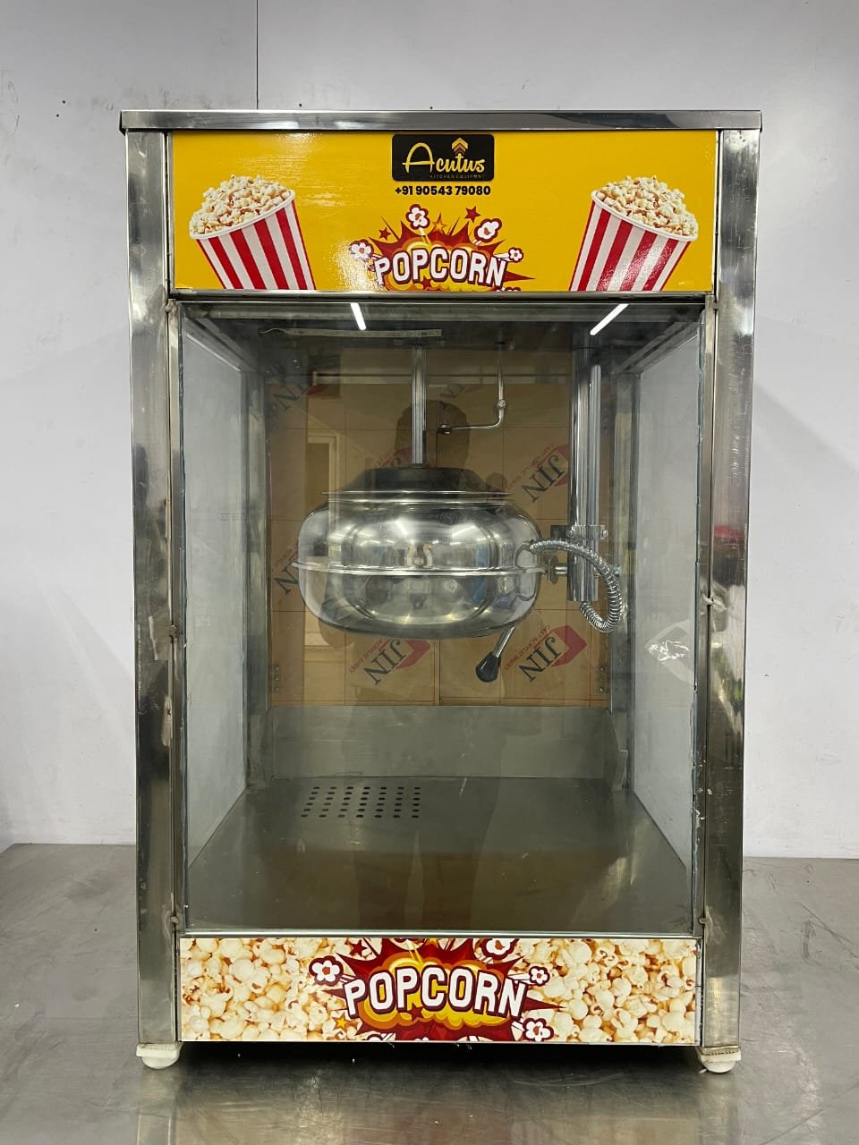 Table Top Gas Popcorn Machine, front view