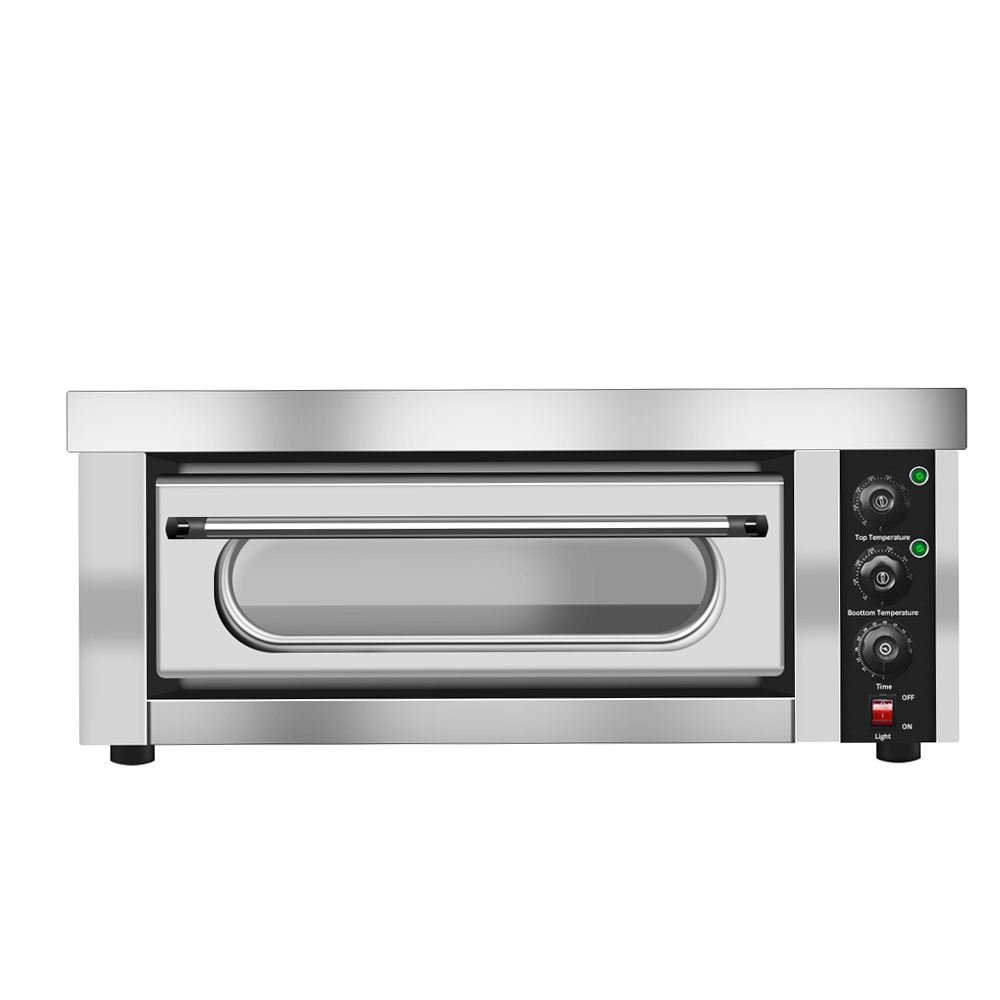 Electric pizza oven, 1 deck 1 tray, front view