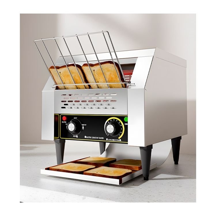 TT-300 conveyor toaster with fresh toast on the output tray