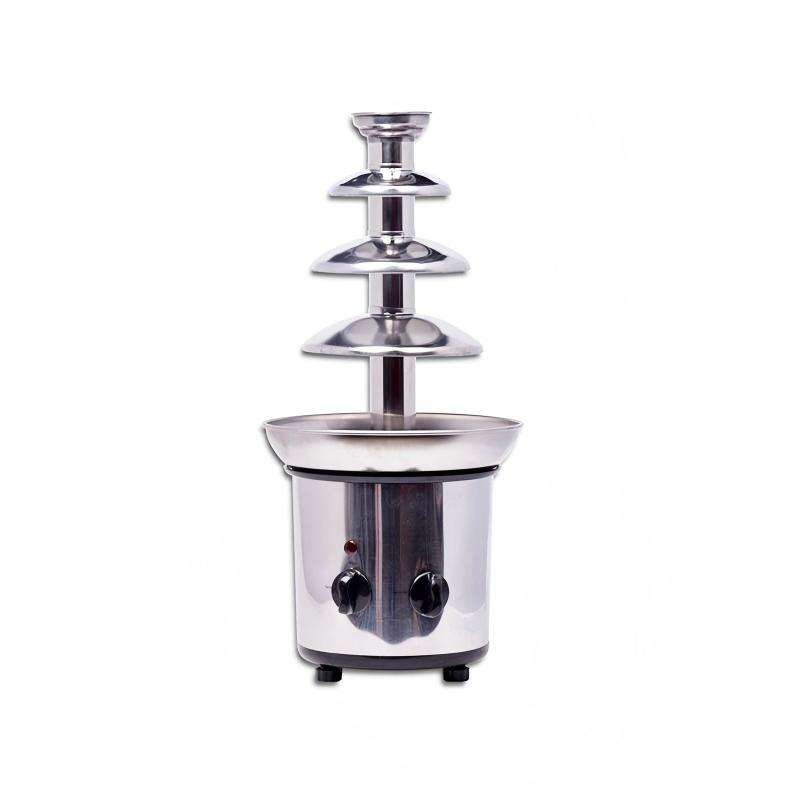 3 tier chocolate fountain with fruit skewers for dipping