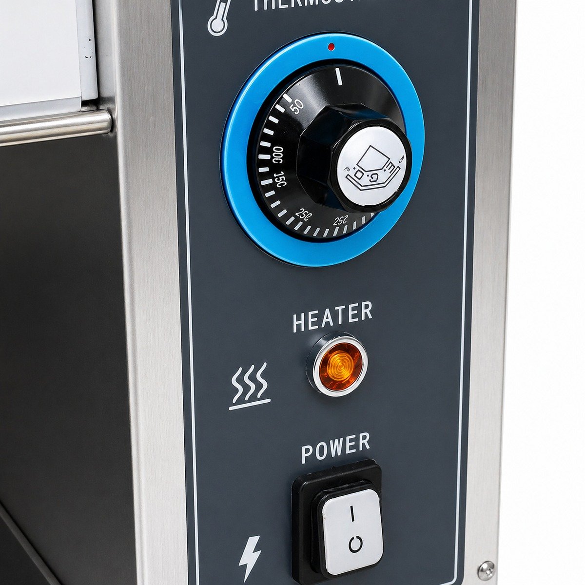Adjustable heating thickness knobs for burger bun toasting